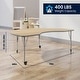 preview thumbnail 35 of 46, Mobile 48''W x 72''L Kidney Thermal Laminate Activity Table - Adj. Short Legs