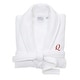 preview thumbnail 9 of 27, Authentic Hotel and Spa White Unisex Turkish Cotton Waffle Weave Terry Bath Robe with Red Script Monogram L/XL - Q