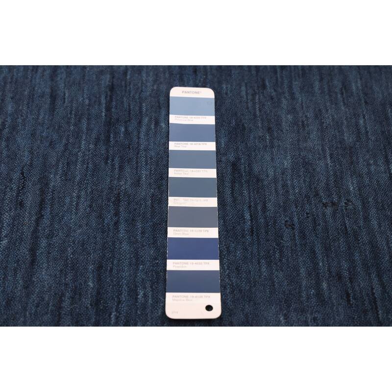 ECARPETGALLERY Hand Loomed Kashkuli Gabbeh Dark Blue Wool Rug - 5'4 x 7'7