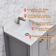 preview thumbnail 15 of 15, Prismosaic 24 in. Lunar Gray Vanity with Countertop & Splash, Single Sink