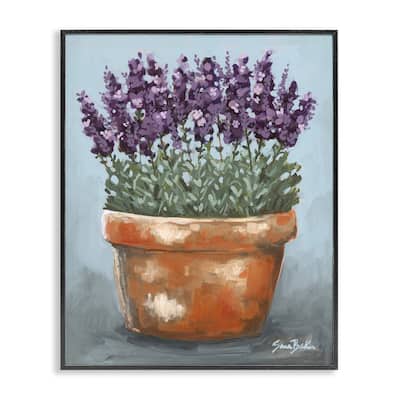 Stupell Potted Lavender Herbs Framed Giclee Art Design By Sara Baker