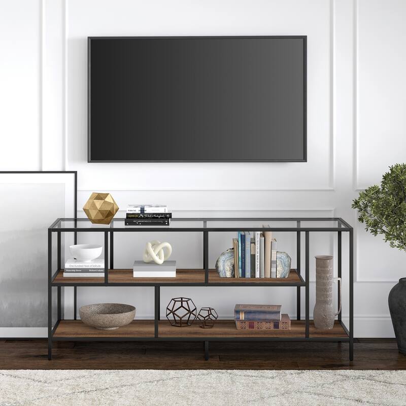 Winthrop Rectangular TV Stand with Metal Shelves for TV's up to 60"