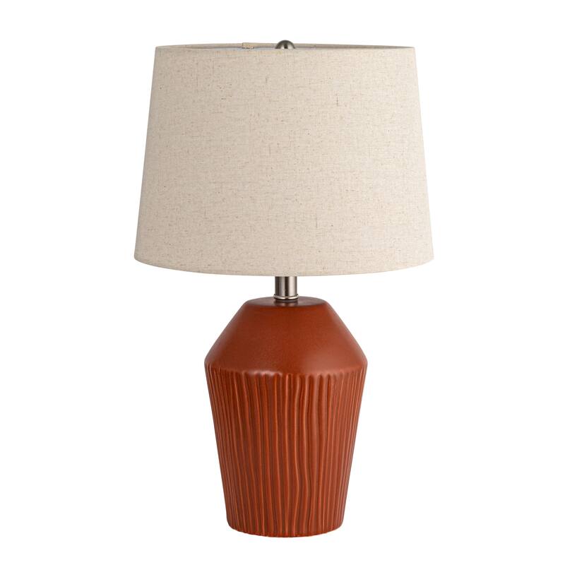 Stoneware Desk Lamp - 13.0"L x 13.0"W x 20.8"H