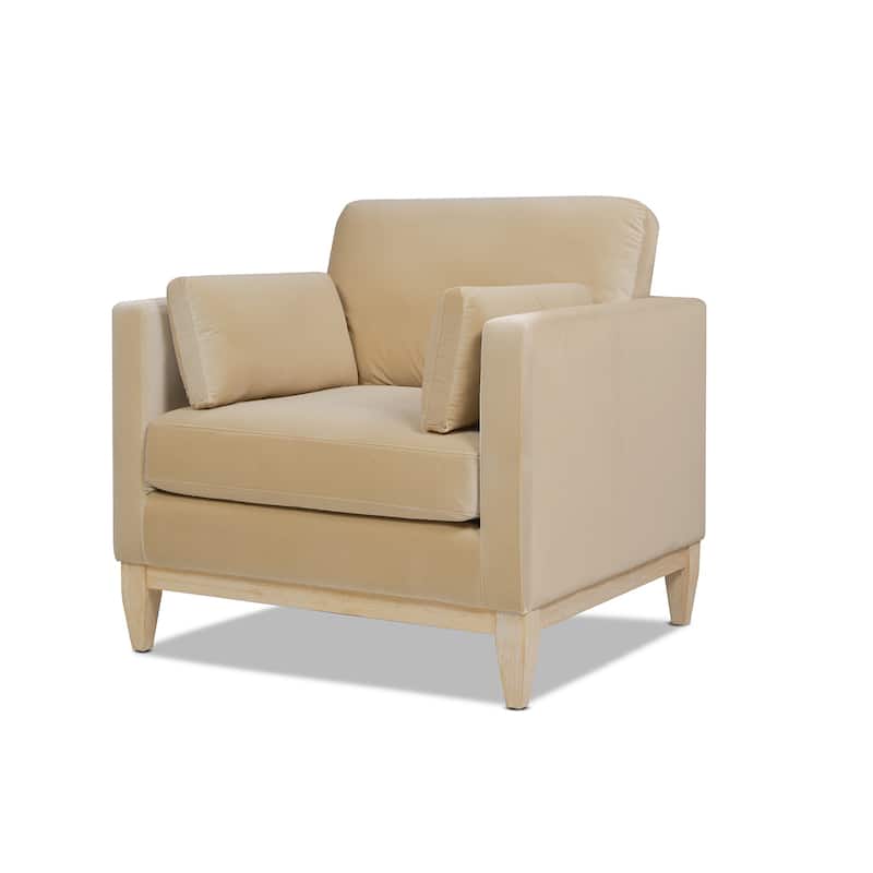 Knox 36" Modern Farmhouse Loose Pillow-Back Arm Chair