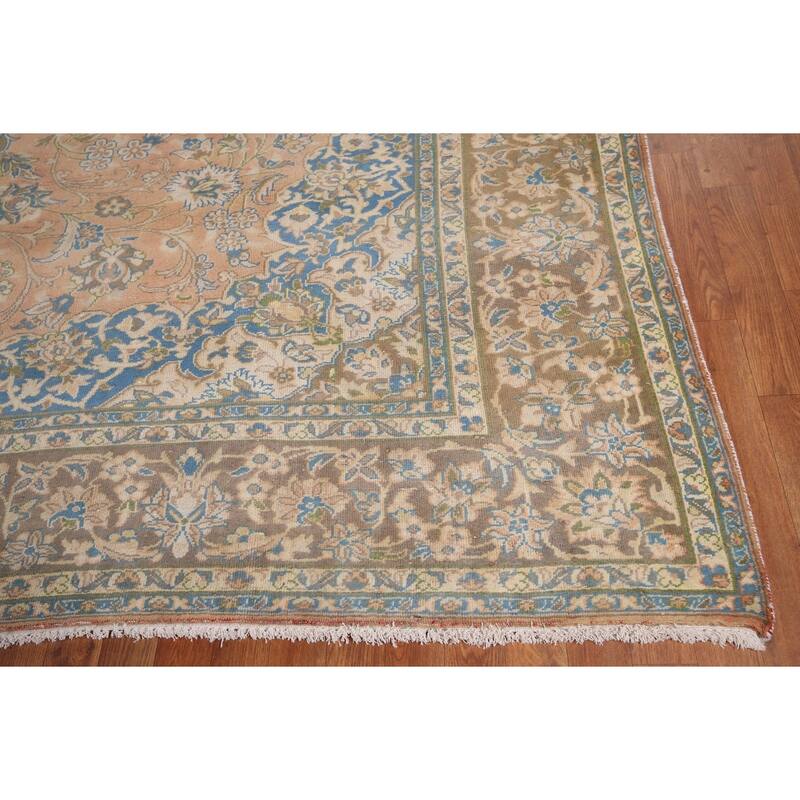 Najafabad Vintage Persian Area Rug Handmade Wool Carpet - 9'6" x 12'11"
