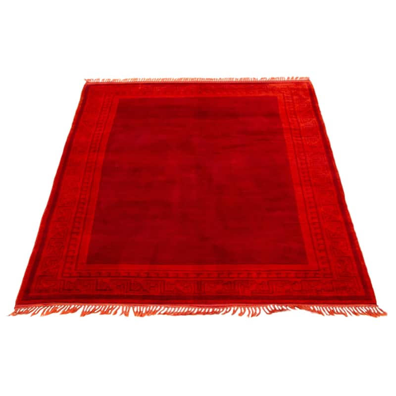 ECARPETGALLERY Hand-knotted Color Transition Dark Red Wool Rug - 5'10 x 7'11