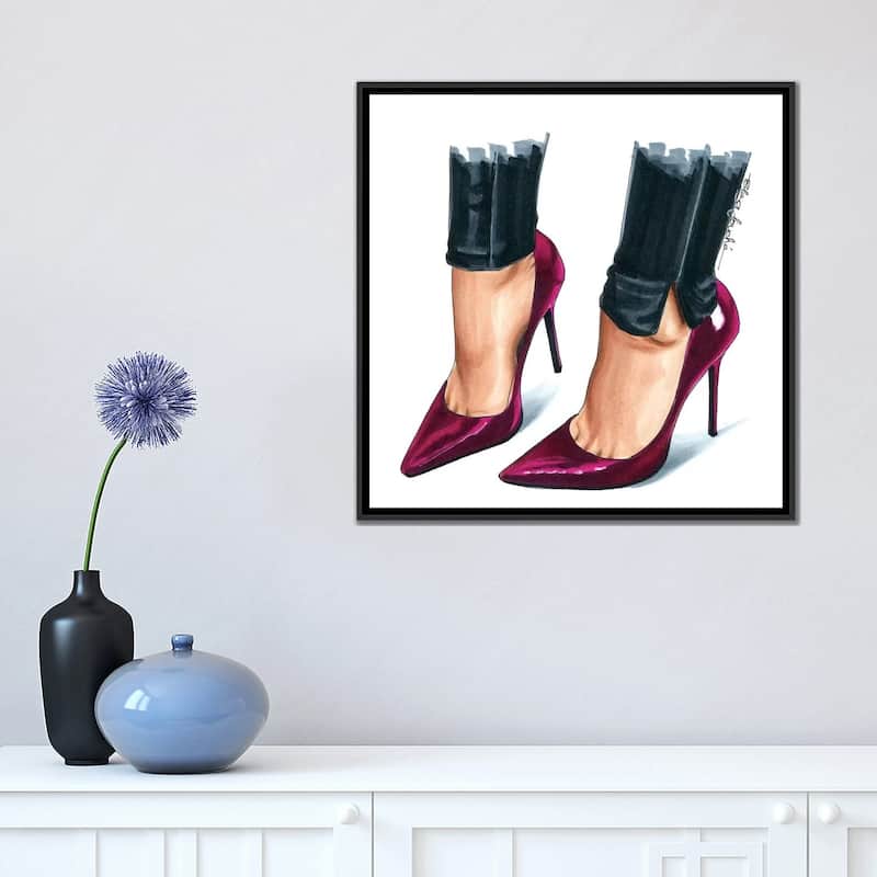 iCanvas "Peony Heels" by Elza Fouche Framed Canvas Print