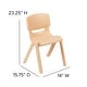 preview thumbnail 16 of 20, 4 Pack Plastic Stackable K-2 School Chair with 13.25"H Seat - 15.75"D x 14.5"W x 23.25"H