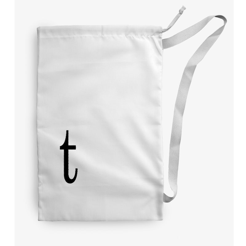 Modern Monogram Laundry Bag - 28" x 36" - White/Black