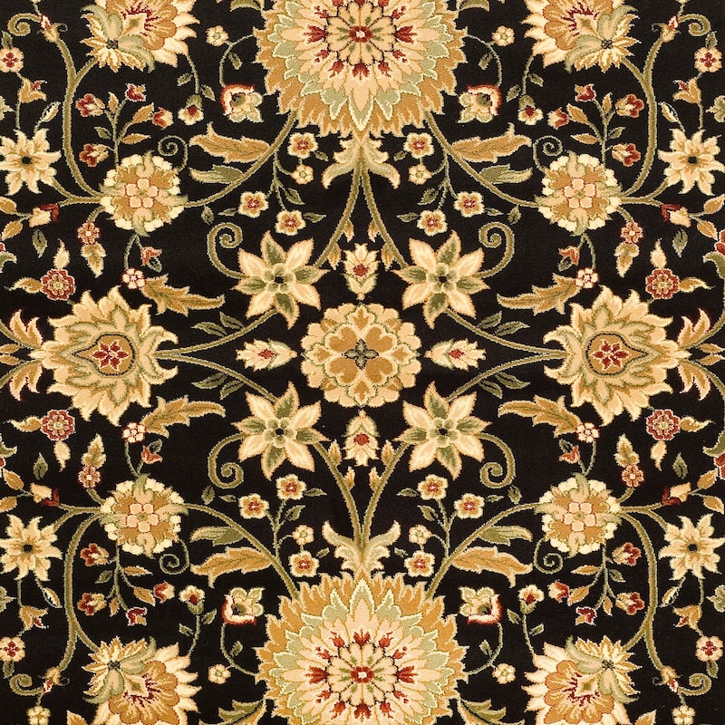 SAFAVIEH, Lyndhurst Marsha Traditional Area Rug - 6' x 9' - Black/Ivory