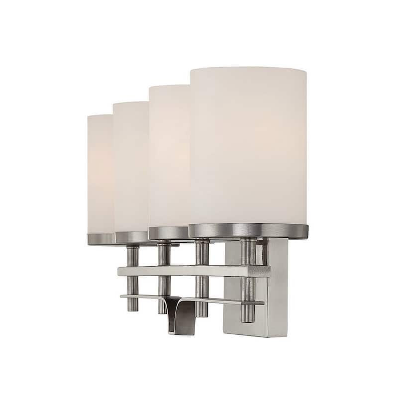 Savoy House Colton 4-Light Bathroom Vanity Light - Satin Nickel