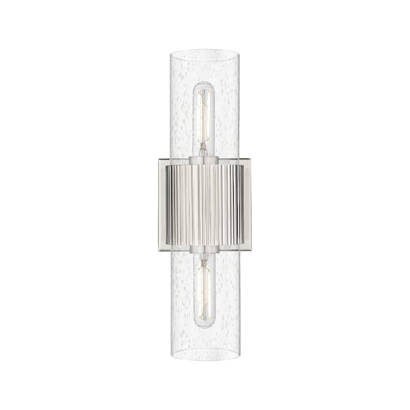 Innovations Lighting 428-2WL-15-4 Bolivar Vanity Bolivar 2 Light 4" - Satin Nickel / Seedy