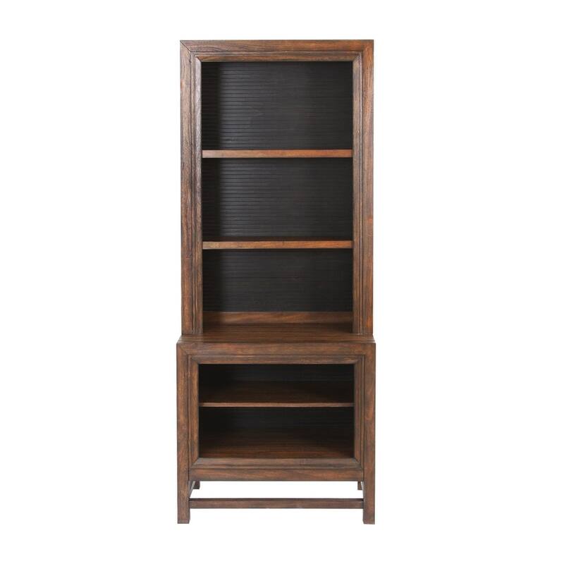 Bridgevine Home Branson Bookcase Pier, No Assembly Required, Two-Tone Finish