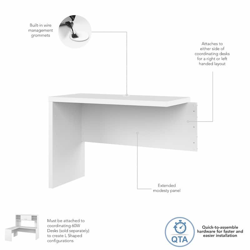 Echo 42W Desk Return/Bridge by Bush Business Furniture