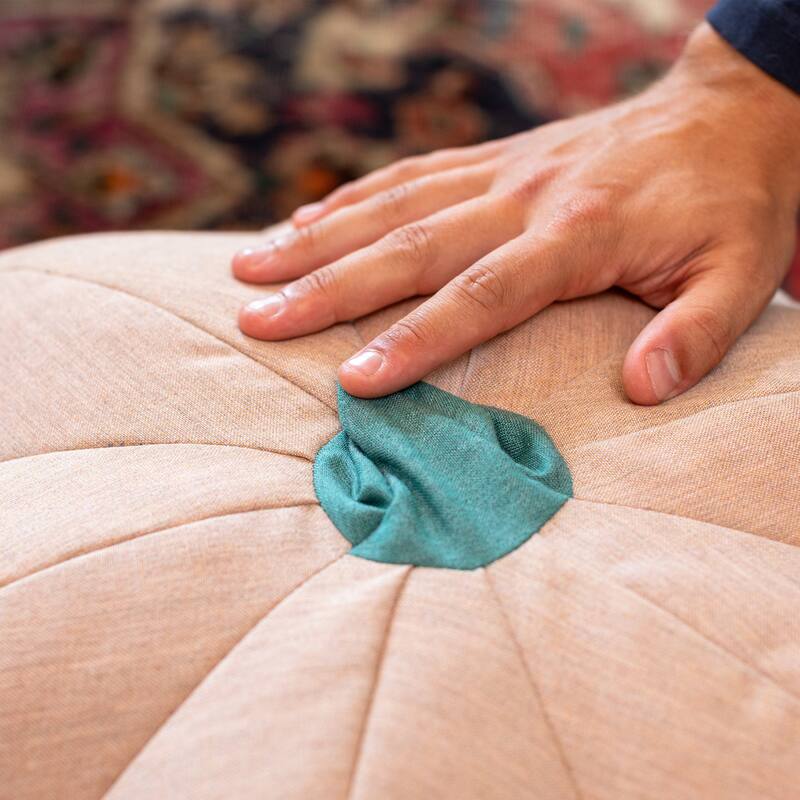 Jaxx Pumpkin Pouf - Luxurious Ottoman for Fall & Halloween Decor