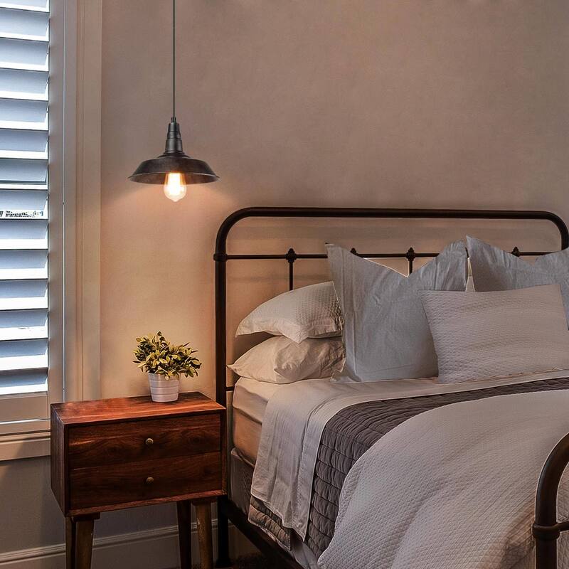Farmhouse Industrial 1-Light Pendant Lights Pot Barn Lamps for Kitchen Island