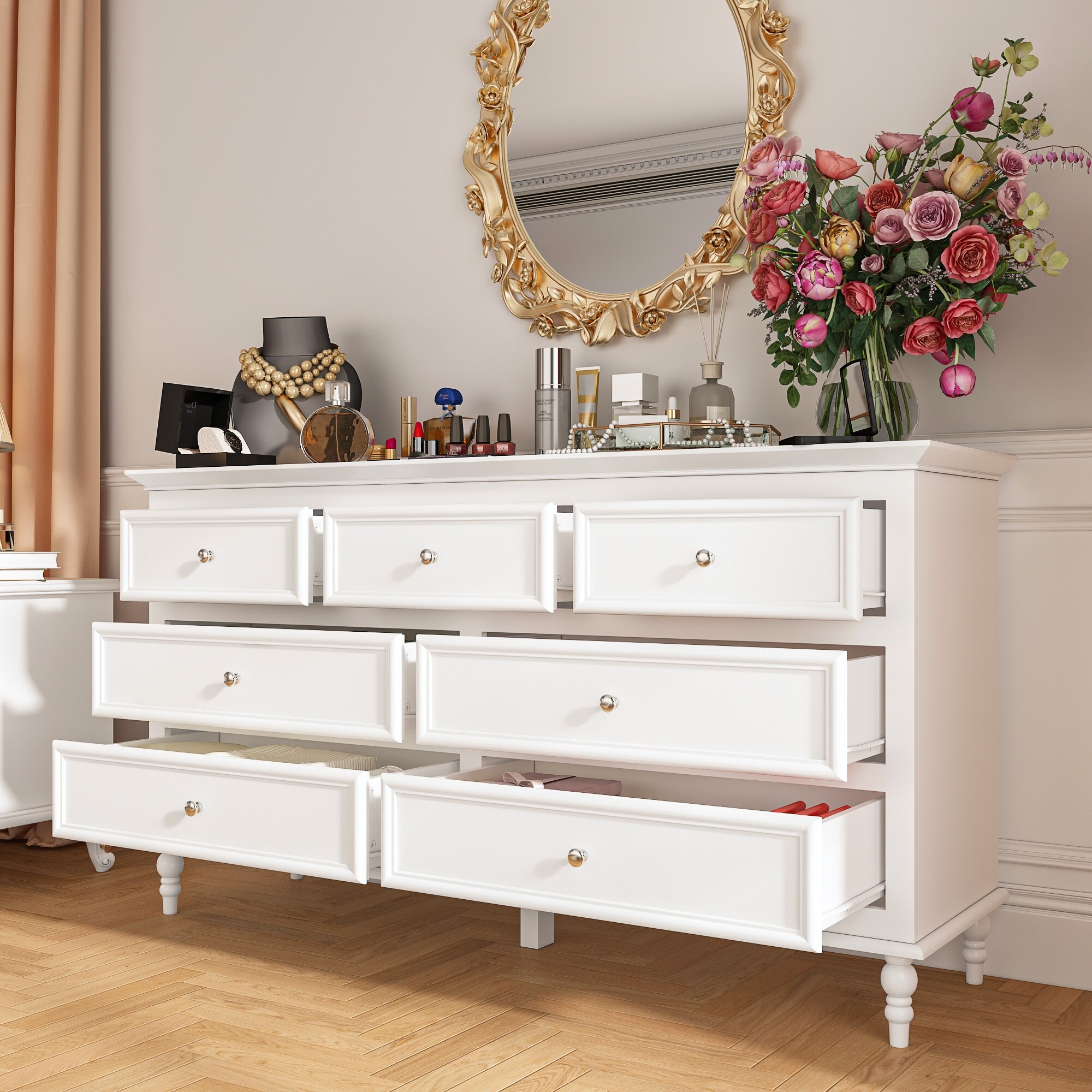 White dresser with silver hardware new arrivals