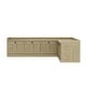 preview thumbnail 7 of 15, Corner Storage Bench with Lift-Top Seats, Faux Drawer Fronts, Oak Finish, Entryway & Living Room Organizer