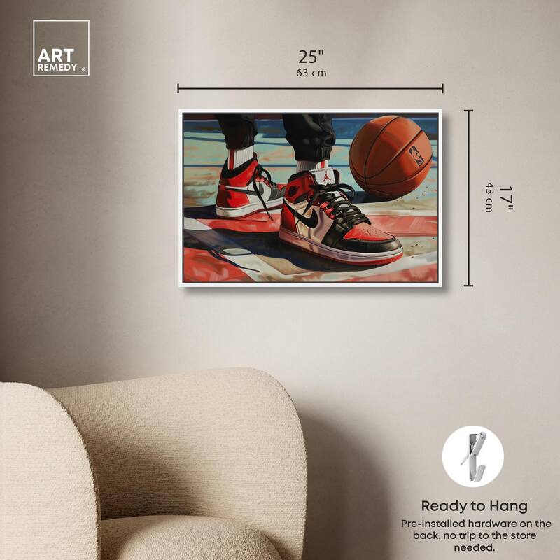 Down at the Court Canvas by Art Remedy