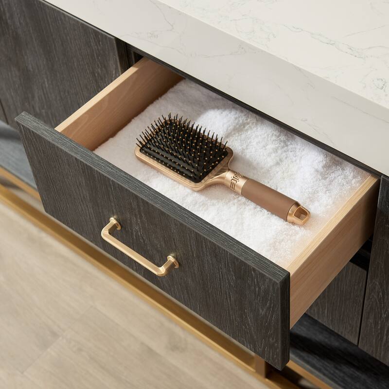 Alistair Bath Vanity with Grain White Stone Top without Mirror