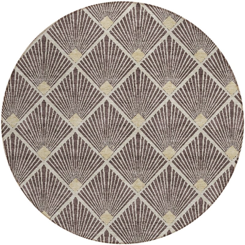HomeRoots Geometric Transitional Rectangle Outdoor Rug