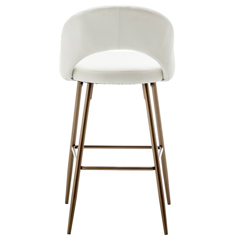 Black Padded Modern Bar Stool (Set of 2 Stools)