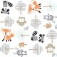 preview thumbnail 5 of 3, Bedtime Originals Woodland Friends Fox/Owl/Raccoon Fitted Crib Sheet - White