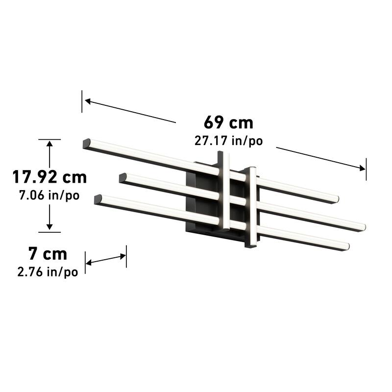 Artika Grid Modern Vanity Light, Black