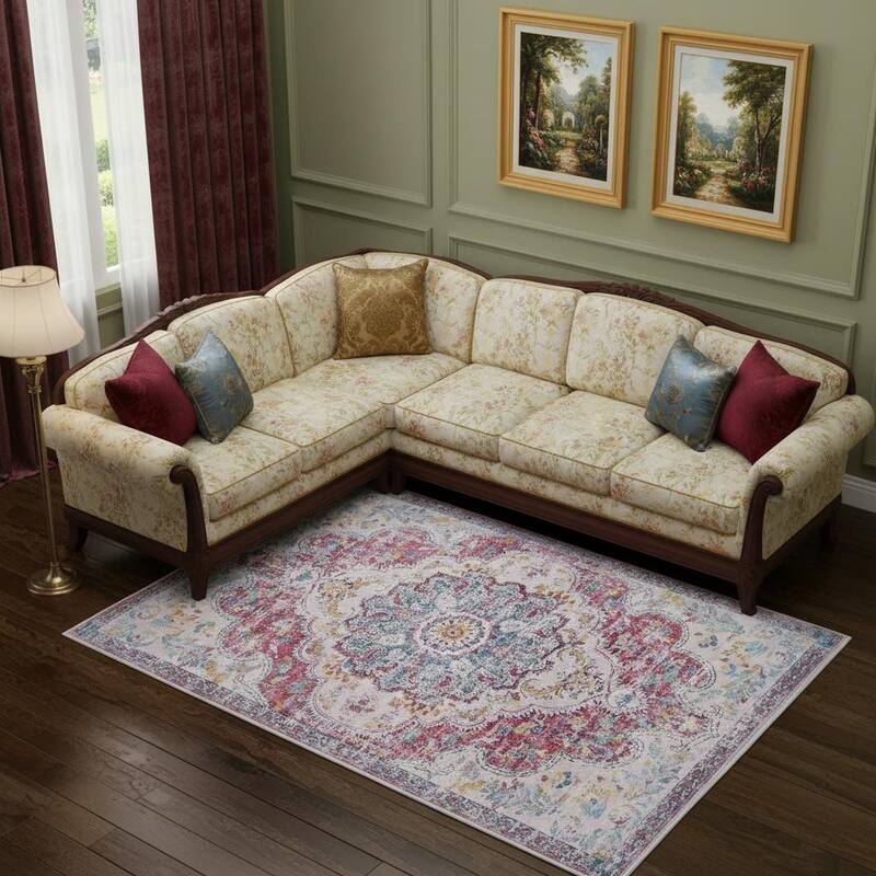HomeRoots Oriental Traditional Rectangle Area Rug - 6' X 9' - 6' X 9'