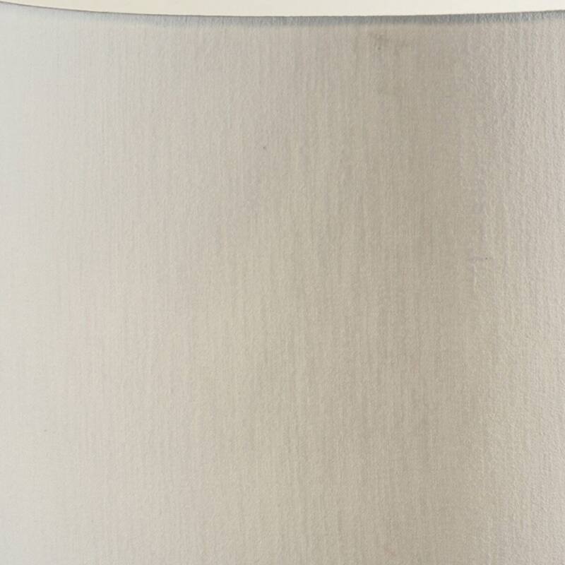 Natural Wood Base Table Lamp with White Drum Shade and Rotary Switch - 13” x 13” x 30.5” (D x W x H)