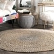 preview thumbnail 21 of 31, Nuloom Draya Casual Braided Jute Area Rug Grey - Round - 4' x 4'