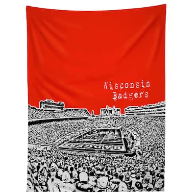 Deny Designs Wisconsin Badgers Red Tapestry (2 Size Options)