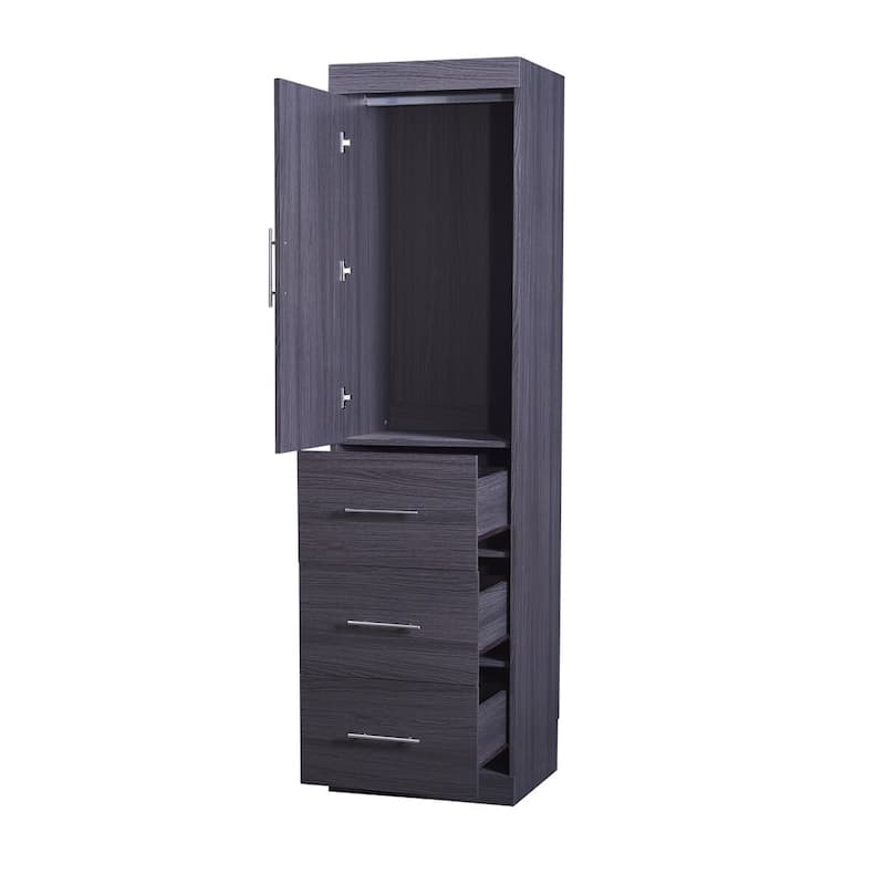 Merax Folded Murphy Bed with Wardrobe and Drawers