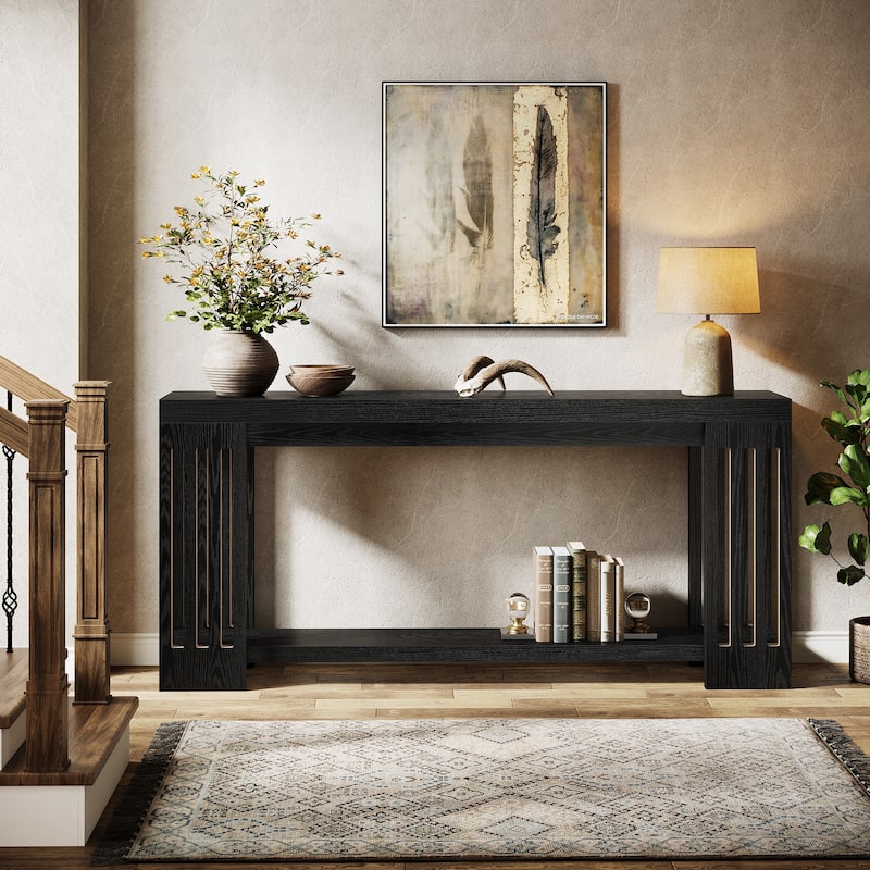 70.9-Inch Farmhouse Extra Long Sofa Console Table for Entryway