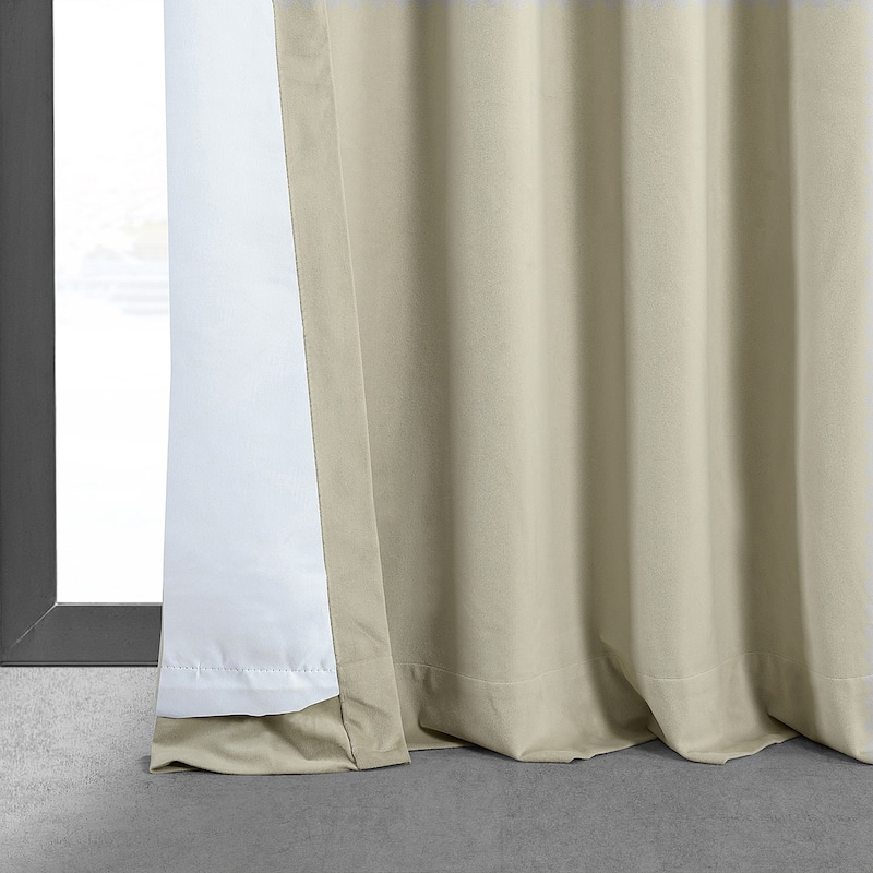 Exclusive Fabrics Signature Velvet Blackout Curtains (1 Panel) - Luxurious Single Drapery for Enhanced Light Blockage
