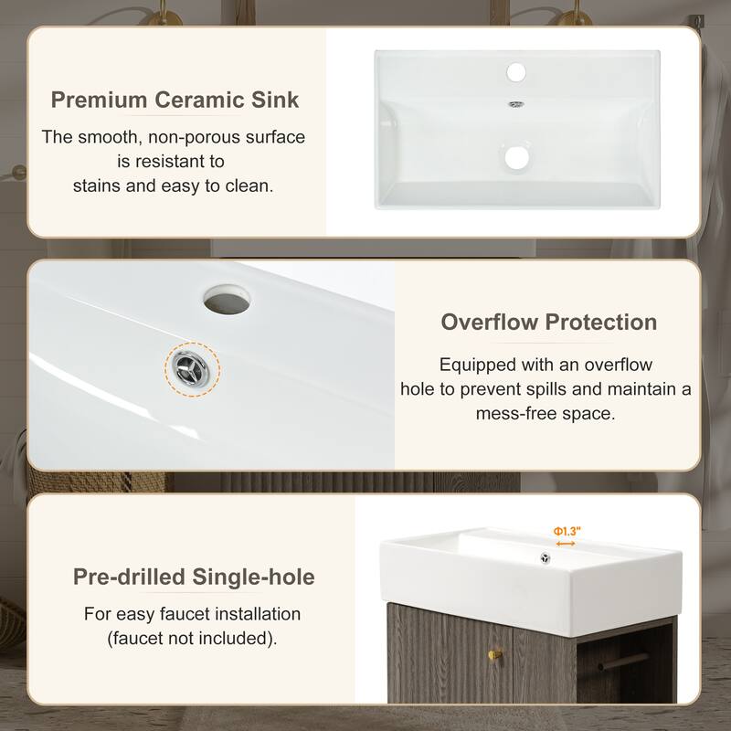 Compact Bathroom Vanity with Sink