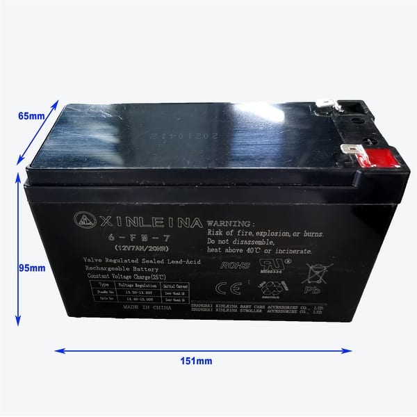12V 7Ah Rechargeable Battery for Kids Ride-On Cars - Reliable Power Source