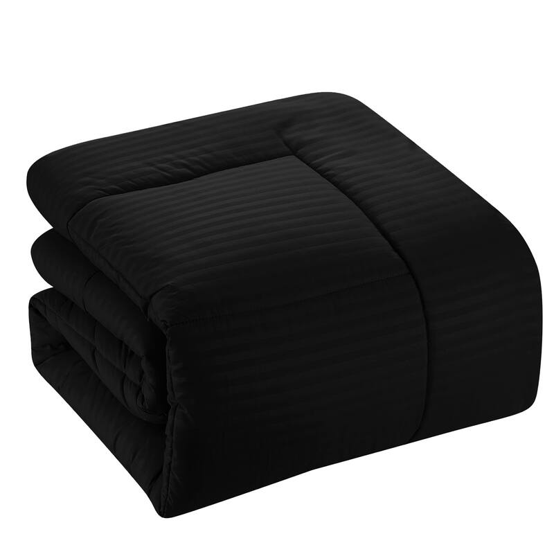 Soft Dobby 8-piece Striped Down Alternative Bed-in-a-Bag Set w/ Sheets