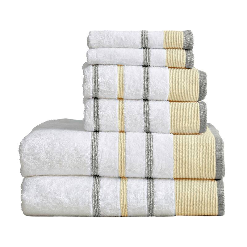 Luxurious Cotton Decorative Stripe Towel Set