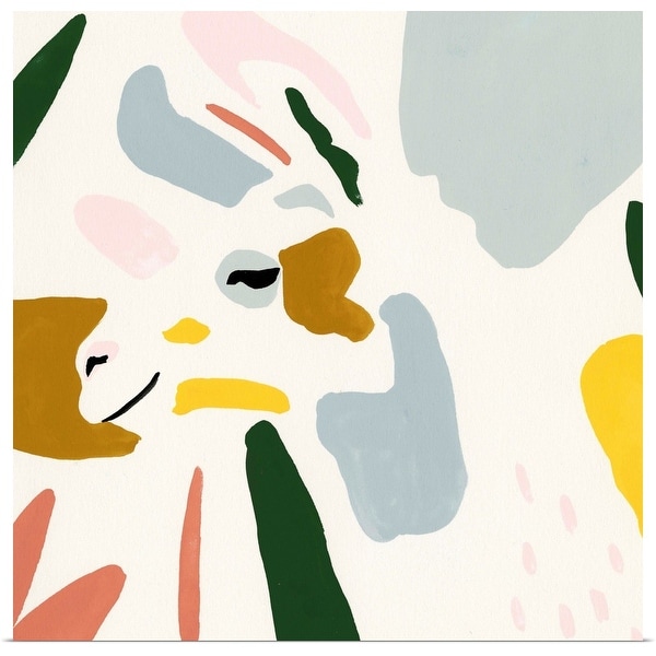 "Color Block Llama IV" Poster Print