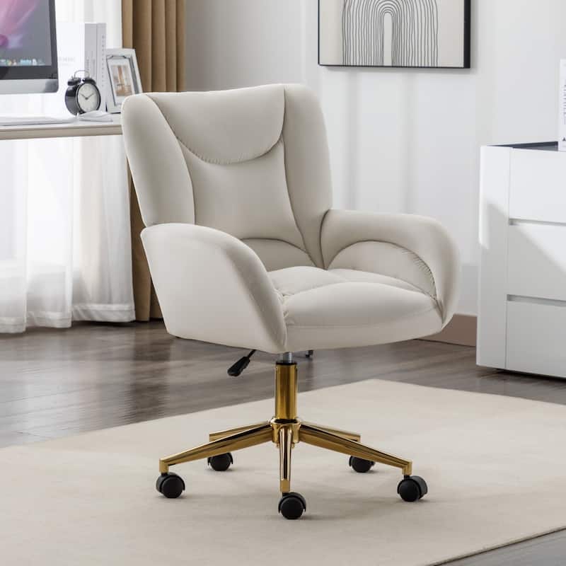 Modern Home Office Adjustable Swivel Task Desk Arm Chair with Wheels
