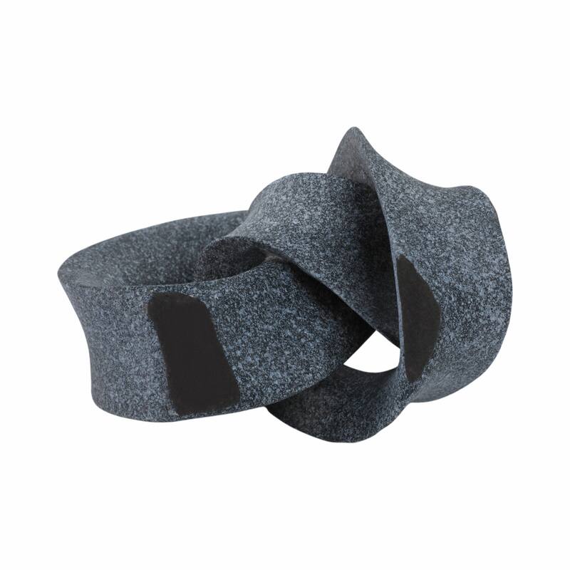 Resin Sculpture with Abstract Looped Decorative Stylish Art Object