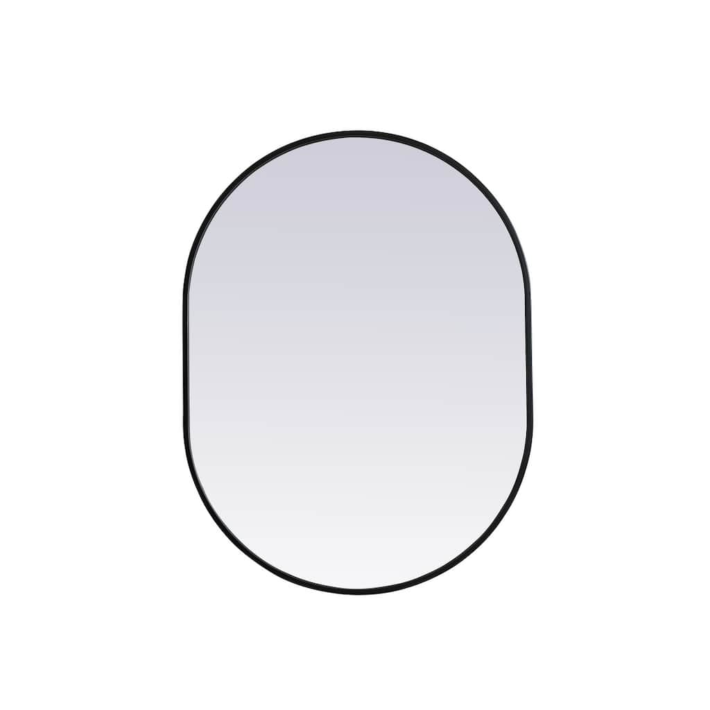 Indigo Home Metal Frame Oval Mirror 27x36 Inch