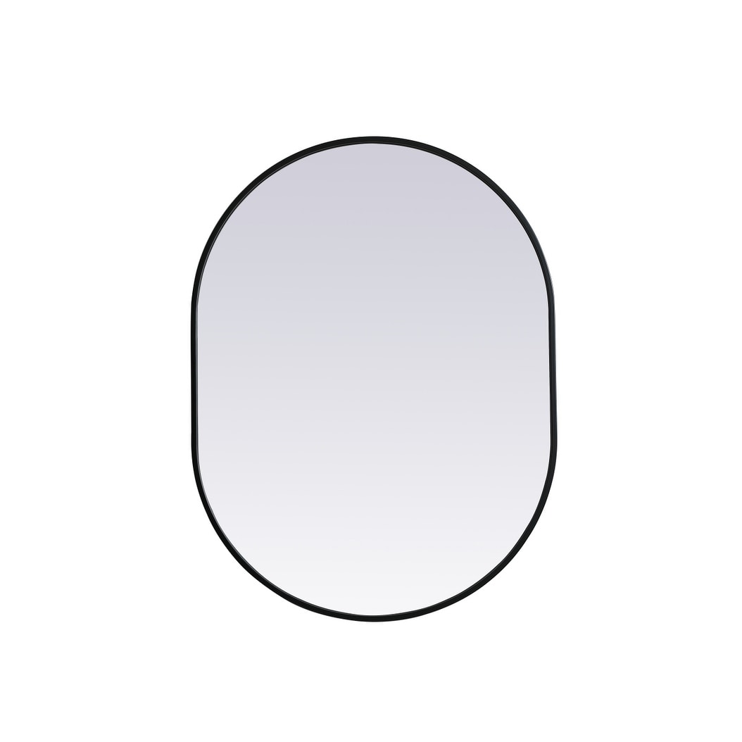 Indigo Home Metal Frame Oval Mirror 27x36 Inch
