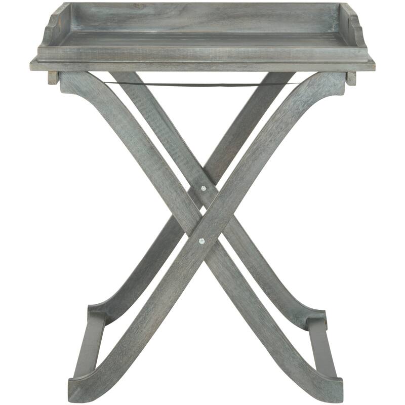 SAFAVIEH Outdoor Anastasiia Acacia Wood Folding Tray Table - 19Wx27Dx32H