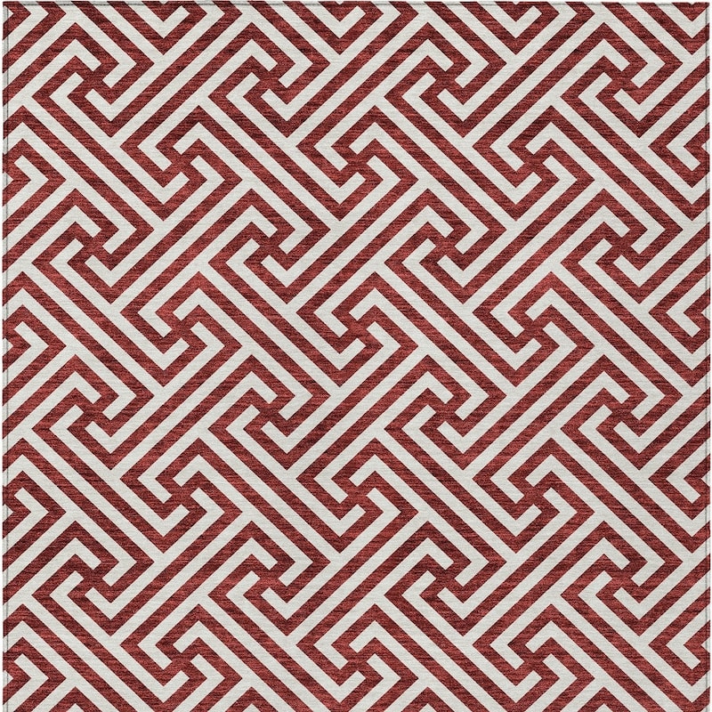HomeRoots Geometric Transitional Rectangle Outdoor Rug