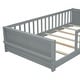 preview thumbnail 16 of 58, Sturdy Structure Floor Twin size Platform Bed with Built-in Book Storage Rack,Kids and Baby