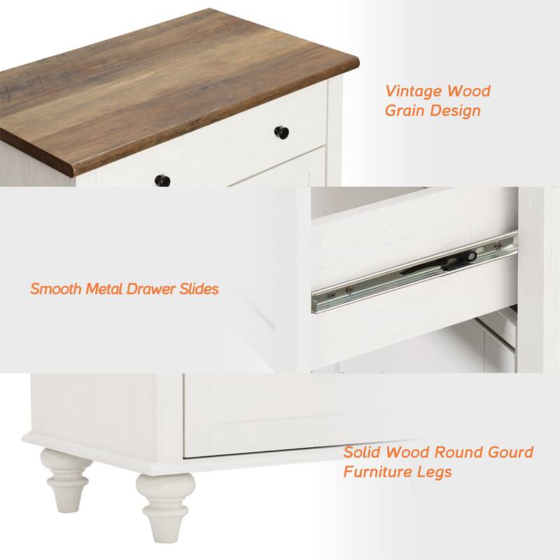 White Bookcase with Doors, Large Wood Farmhouse Book Case Shelf