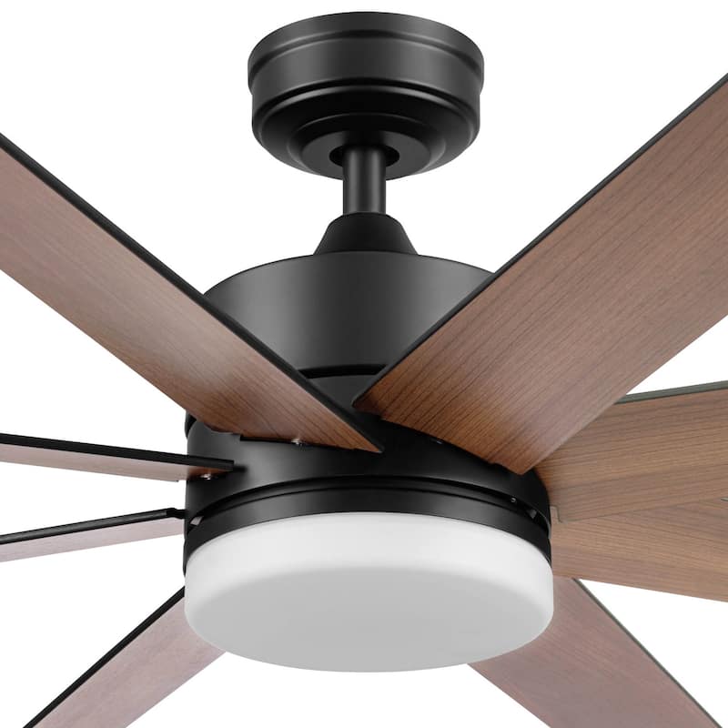 62" Honeywell Kildee Outdoor Ceiling Fan with Color Changing Light, Remote Control - 62 Inches