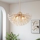 preview thumbnail 1 of 14, 6-Light Modern Luxury Crystal Chandelier Gold
